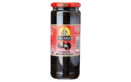 Figaro Pitted Black Olives Aceitunas Negras Deshuesadas  Glass Jar  450 grams